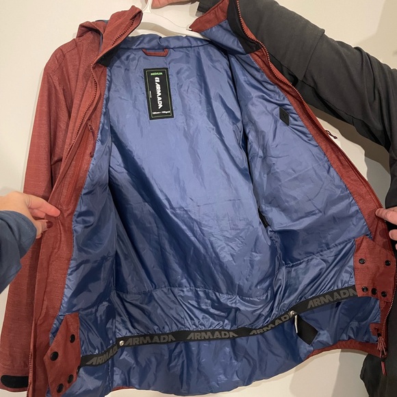 Women's Dark Red Ski & Snowboard Jacket - Picture 4 of 6